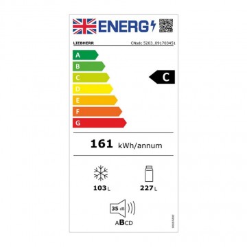 Liebherr Ψυγειοκαταψύκτης 330lt NoFrost Υ185.5xΠ59.7xΒ67.5εκ. Inox CNsdc 5203
